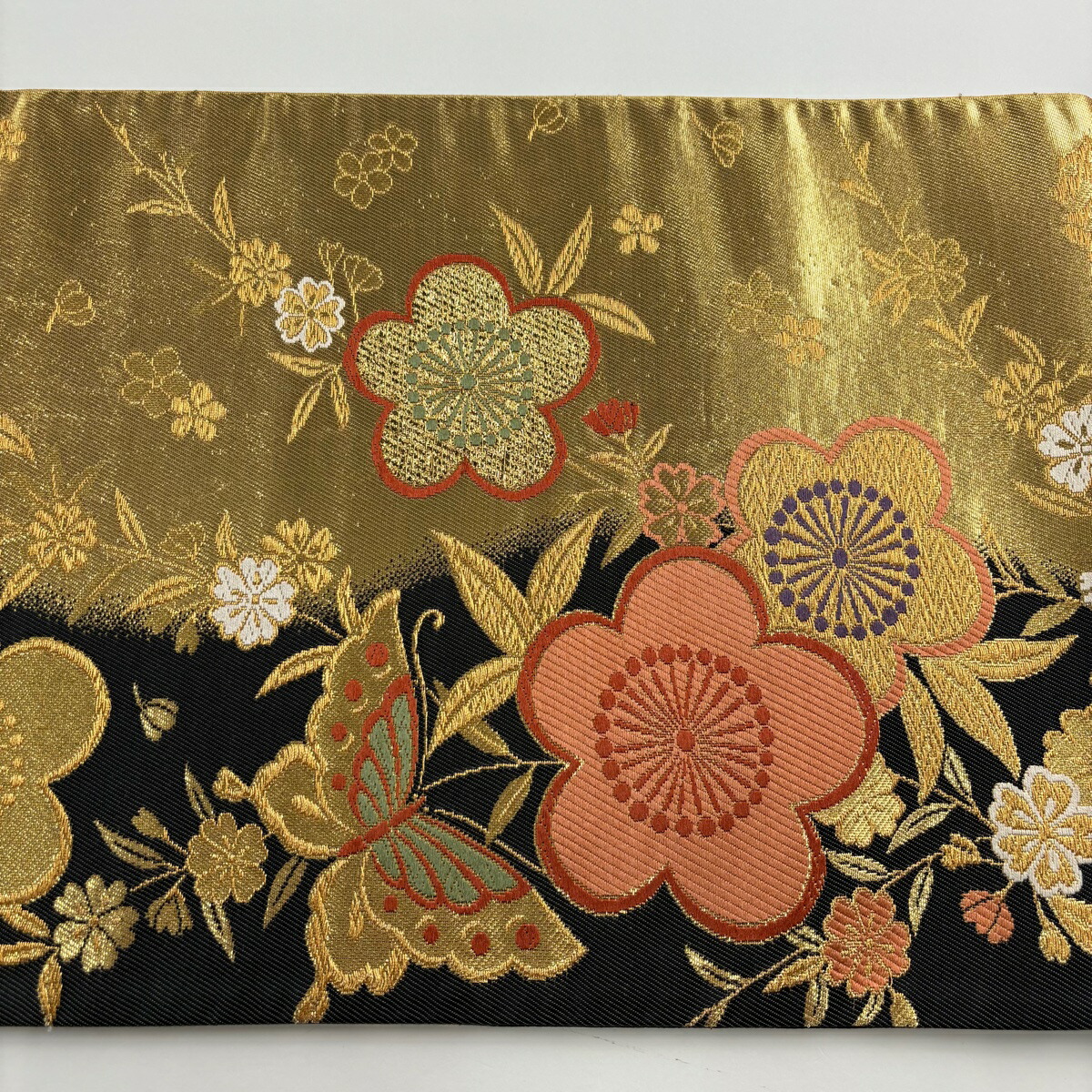 袋帯 袋帯 美品 逸品 六通 正絹 美品 逸品 華文 鳥 刺繍 金銀糸