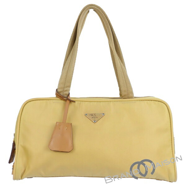 楽天市場】ABランク【プラダ】ミニボストンバッグ/イエロー/BR0140