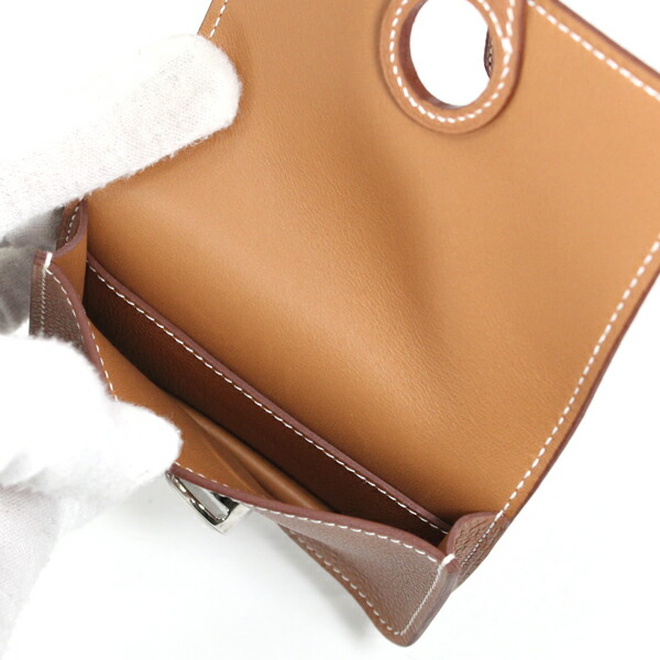 楽天市場】エルメス カードケース ドゴン ゴールド ブラウン 茶 レザー