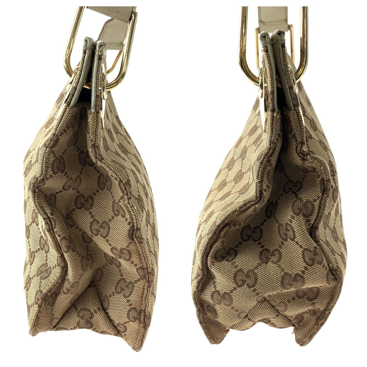 楽天市場】美品 GUCCI グッチ ブラウン ベージュ ゴールド金具 GG