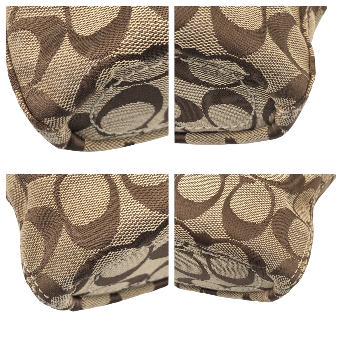 楽天市場】美品 COACH コーチ シグネチャー ブラウン ホワイト