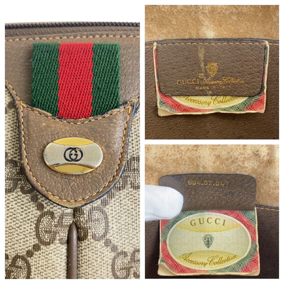 楽天市場】GUCCI グッチ オールドグッチ シェリーライン ベージュ