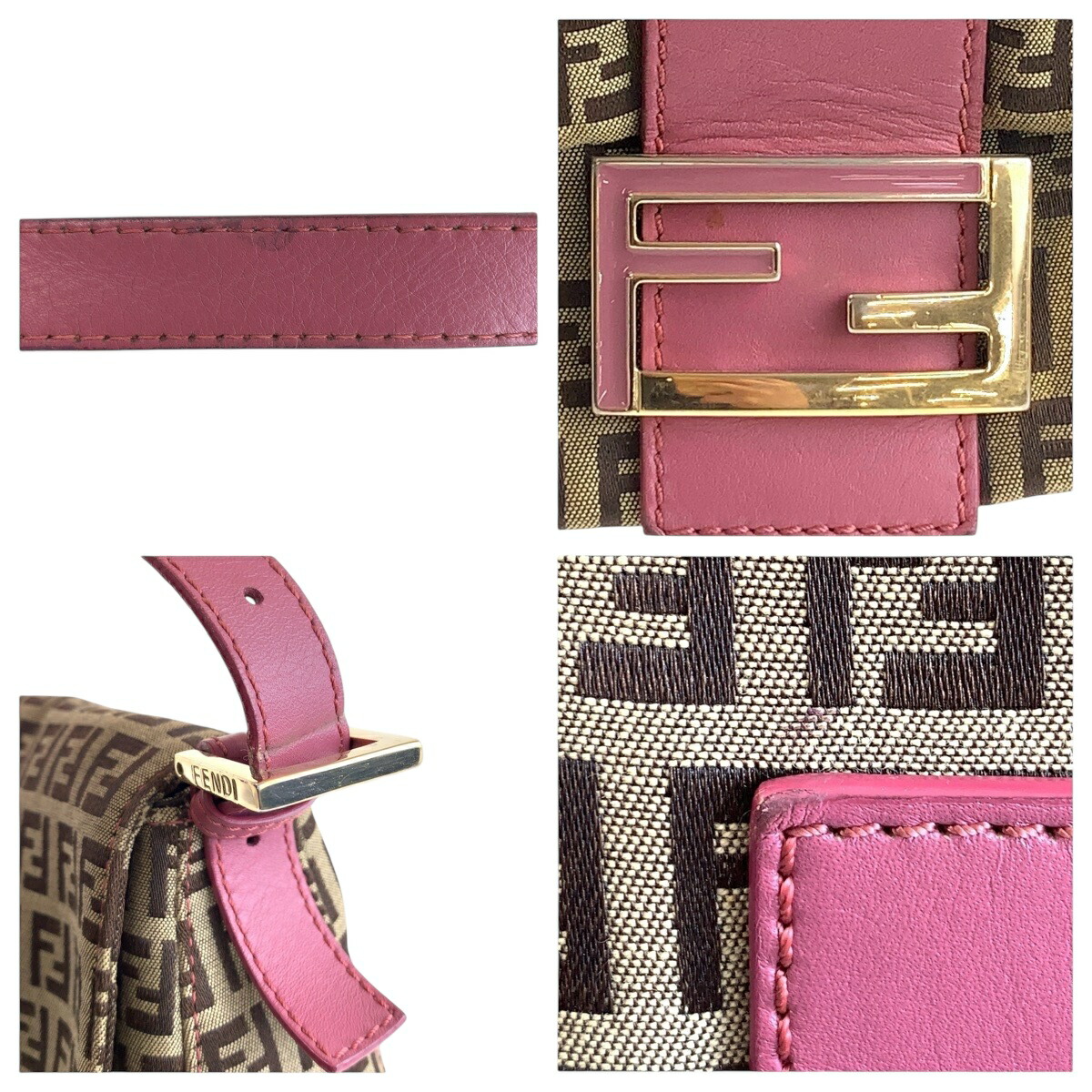 楽天市場】美品 FENDI フェンディ ズッキーノ マンマバケット ブラウン