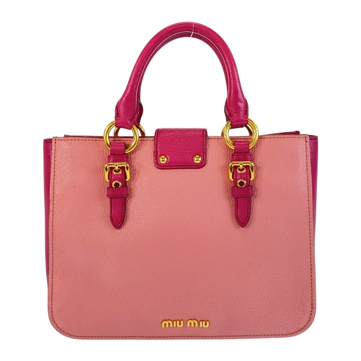 楽天市場】美品 MIUMIU ミュウミュウ マドラス ピンク ゴールド金具