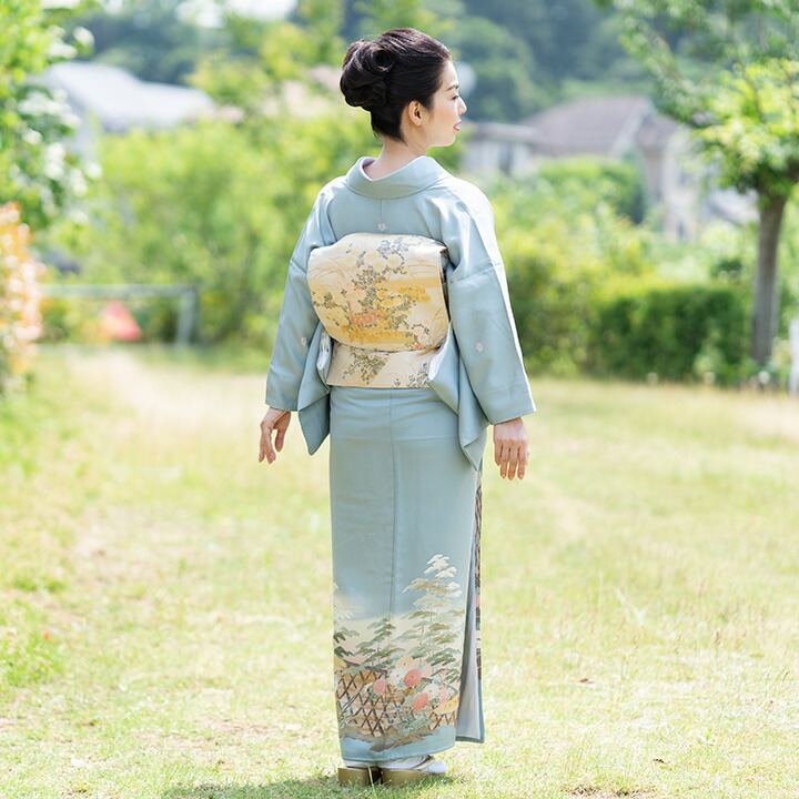 楽天市場】【レンタル 高級正絹 色留袖 フルセットレンタル】淡水色 松