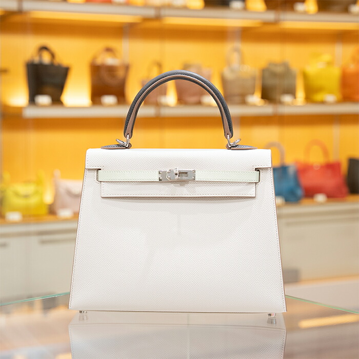 楽天市場】エルメス ケリー 25 トリコロール エプソン グリパール