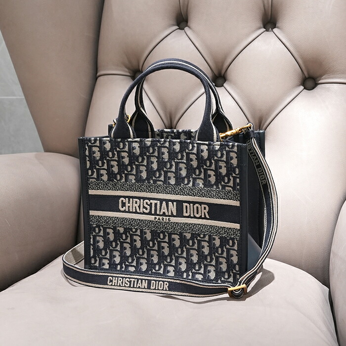 楽天市場】クリスチャン・ディオール ブックトート バッグ スモール