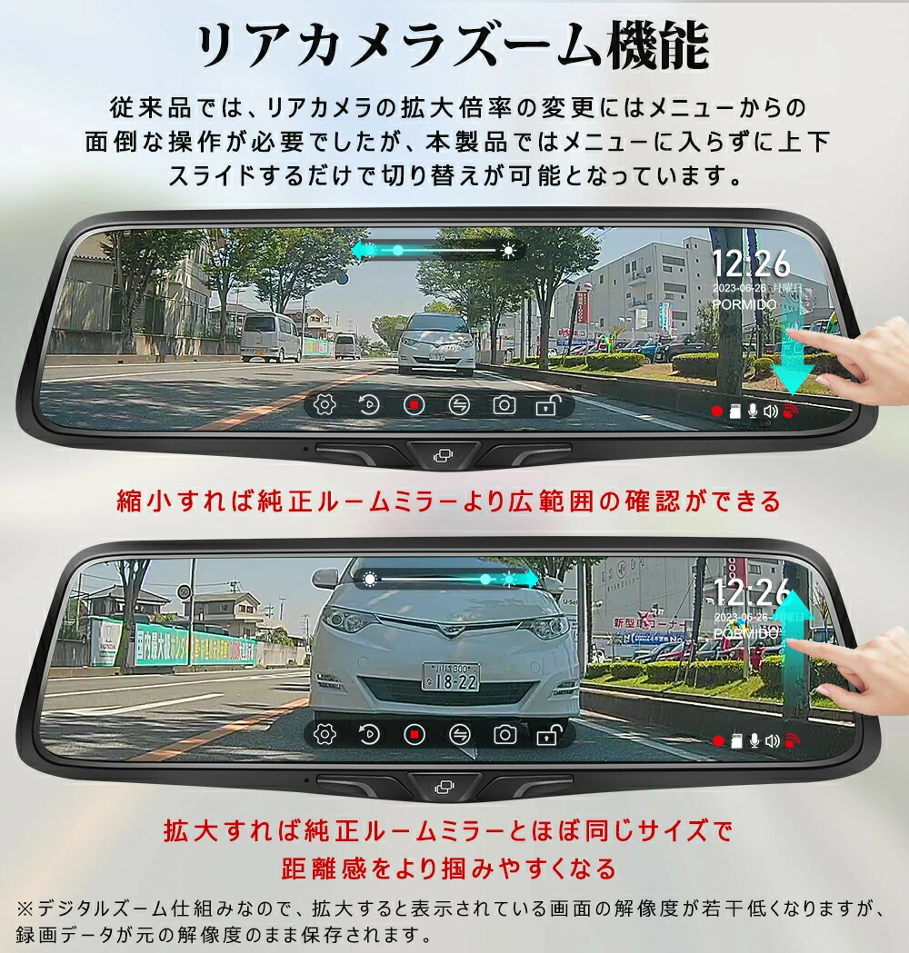 楽天市場】PORMIDO（ポーミド）PRD80Cデジタルインナーミラータイプ