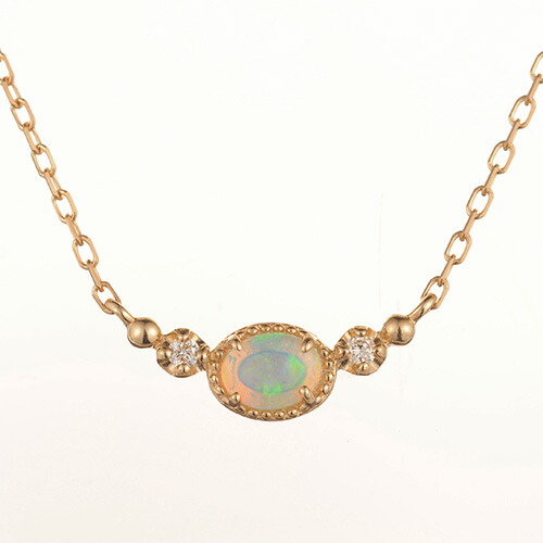 楽天市場】オパール ネックレス K18 destiny line ネックレス K18 18金