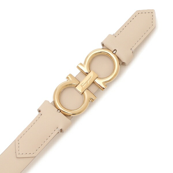 楽天市場】フェラガモ ベルト ダブルガンチーニ ベージュ ホワイト