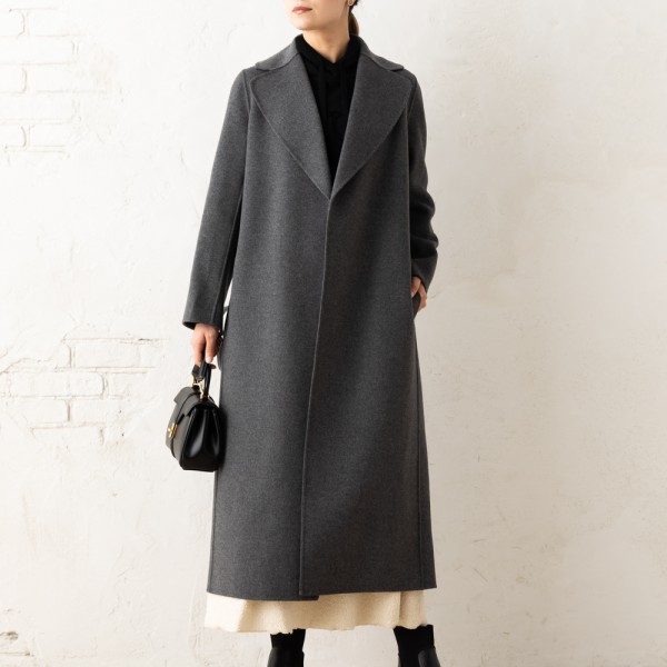 楽天市場】マックスマーラ コート ポルド ベルト付き グレー