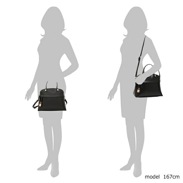 楽天市場】フルラ ハンドバッグ ショルダーバッグ パイパー ブラック