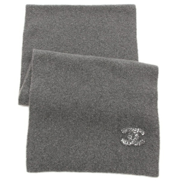 楽天市場】シャネル マフラー ストール CCマーク ココマーク グレー