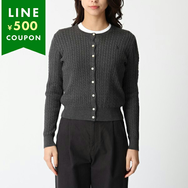 楽天市場】ラルフローレン カーディガン（カラーグレー）（レディース