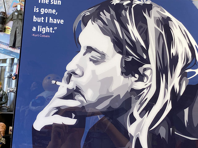 楽天市場】デカサイズ Lサイズ 51cm カート・コバーン ポップアート