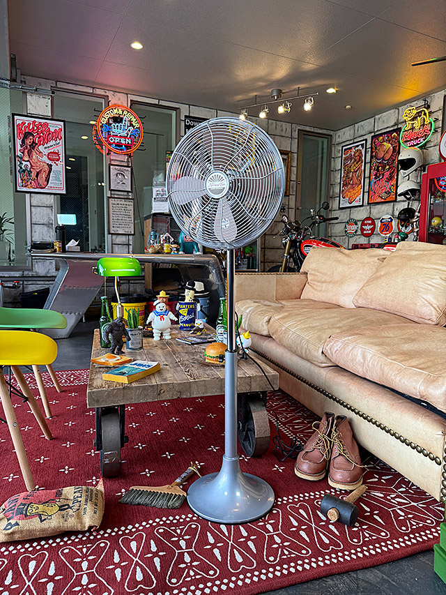 楽天市場】扇風機 ハモサ レトロファン フロア （シルバー） HERMOSA