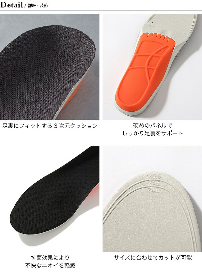 楽天市場】日本野鳥の会 ソールラック サポート インソール 中敷き