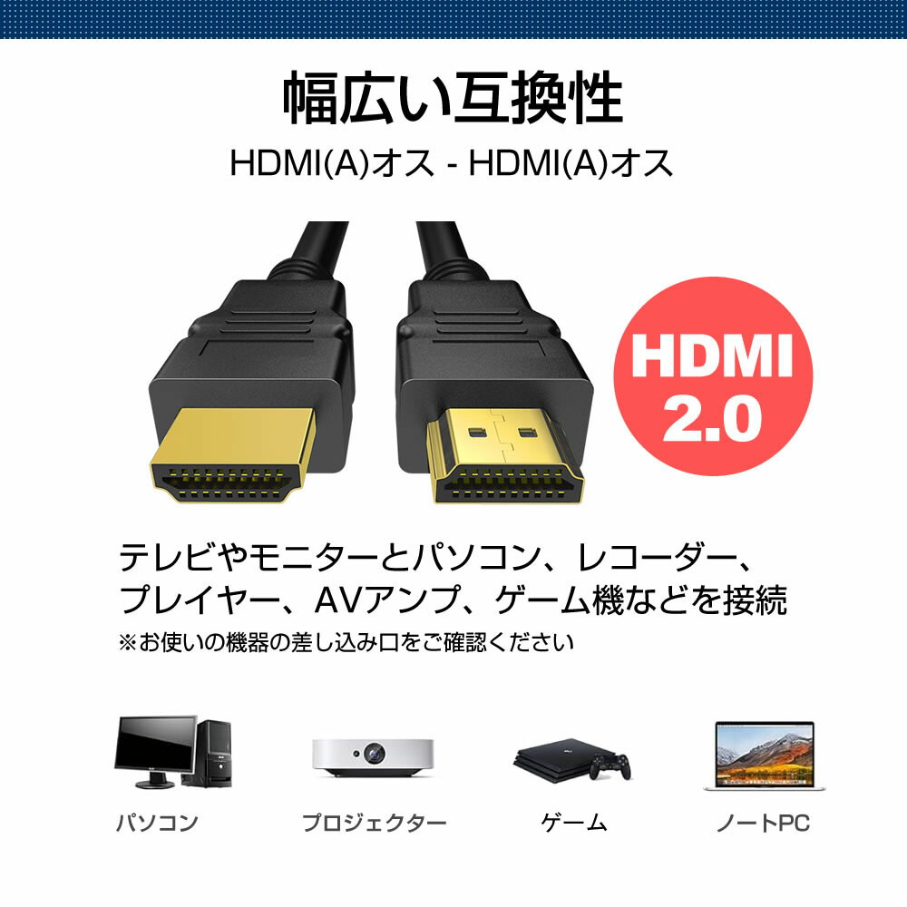 楽天市場】FUNAI フナイ TV FE-65U8040 対応 HDMI A-HDMI A 2.0規格 1m