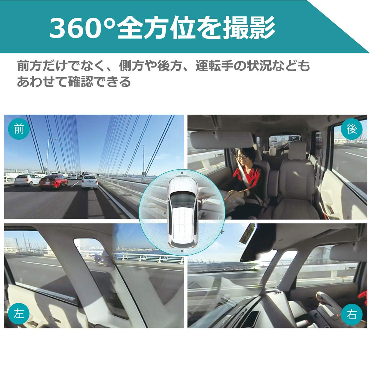 楽天市場】ドライブレコーダー 360度 カメラ カーメイト ダクション