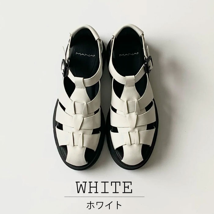 楽天市場】マナ MANA ストラップサンダル レディース 本革 牛革