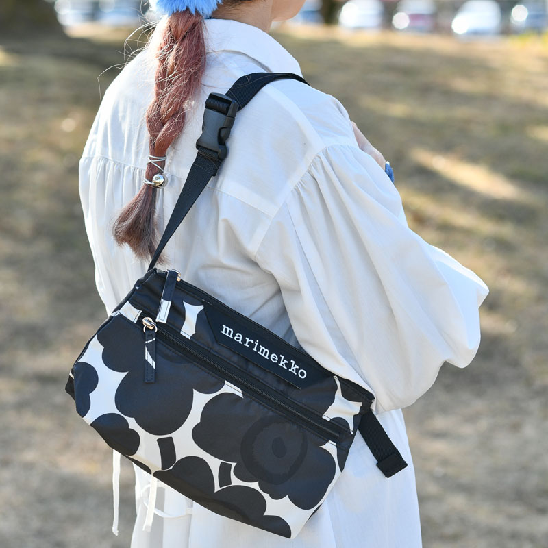 楽天市場】マリメッコ ショルダーバッグ S ウニッコ ダークグレー×オフ