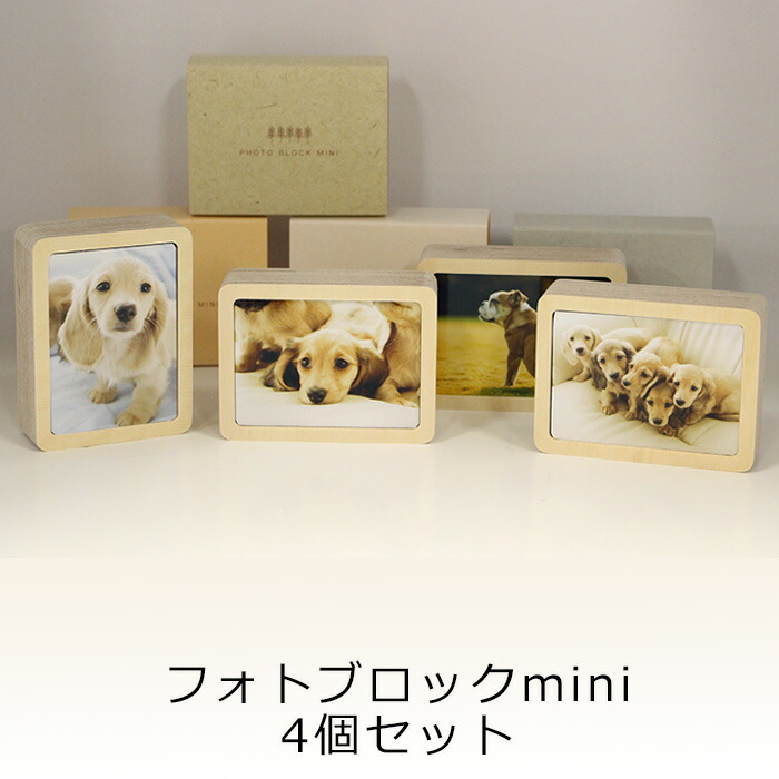 楽天市場】ミニ フォト フレーム 木製 パネル サイズ 4個 セット 孫