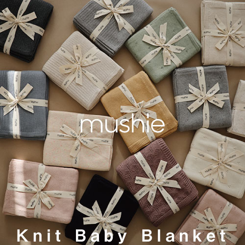 楽天市場】Mushie ムシエ Knit blanket 100%オーガニックコットン