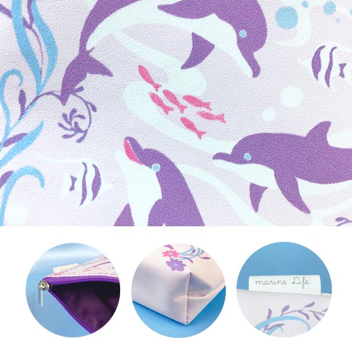 楽天市場】ミニポーチ marinelife 海のいきもの ( イルカ / クマノミ