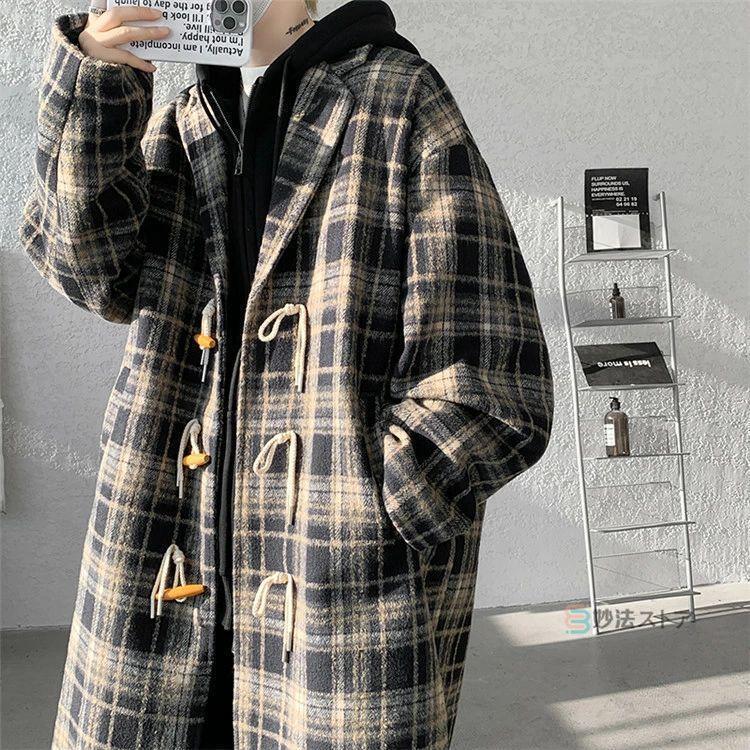 楽天市場】コート ダッフルコート メンズ チェスターコート チェック柄