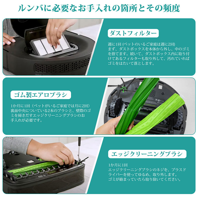 楽天市場】ルンバ S9+ と互換性のある消耗品セット ロボット掃除機交換