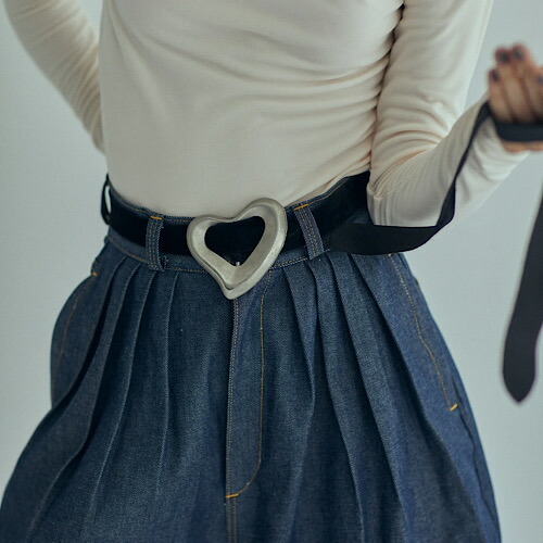 楽天市場】SEA(シー) BIG HEART SUEDE BELT(SILVER) ビッグハート