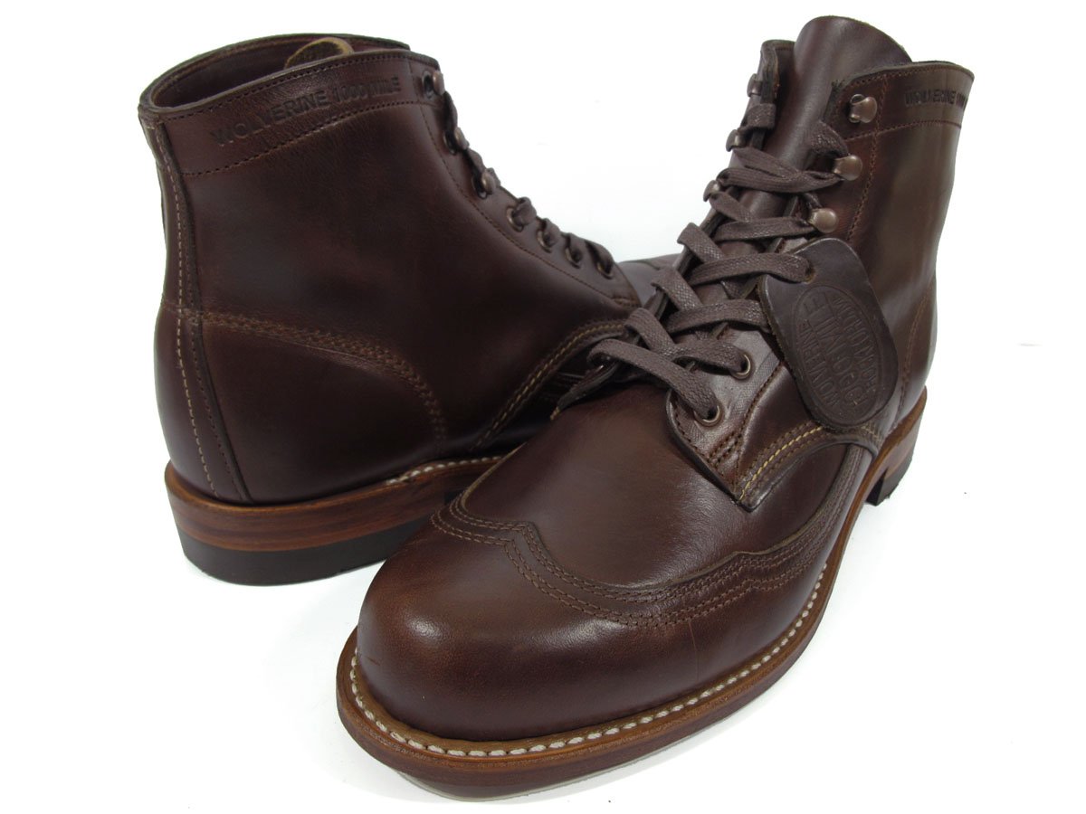 楽天市場】ウルヴァリン 1000マイルブーツ アディソン ブラウン 茶