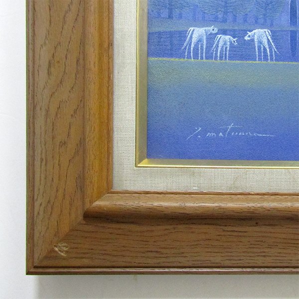 楽天市場】油彩画 松浦敬文 「水辺の城」 F6号 油絵 額入り 風景画