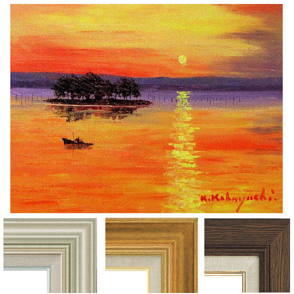 楽天市場】油彩画 小林幸三 「宍道湖」 F6号 額入り 油絵 風景画 額装