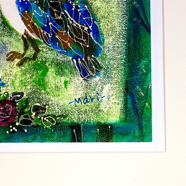 楽天市場】絵画 前田麻里 「森の小鳥」 ジグレー版画 額入り 限定100部