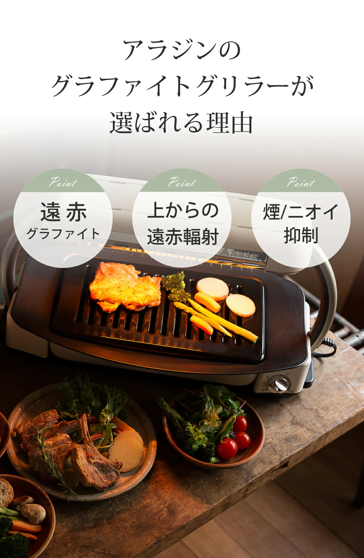 楽天市場】【楽天スーパーセール】アラジン グラファイトグリラー AEG