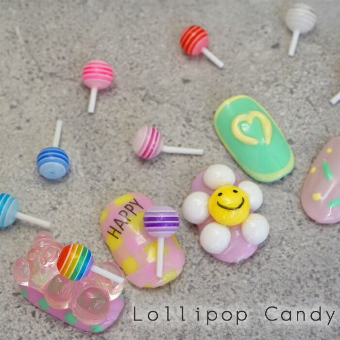 楽天市場】ロリポップキャンディ 5個 キャンディ ネイル お菓子ネイル
