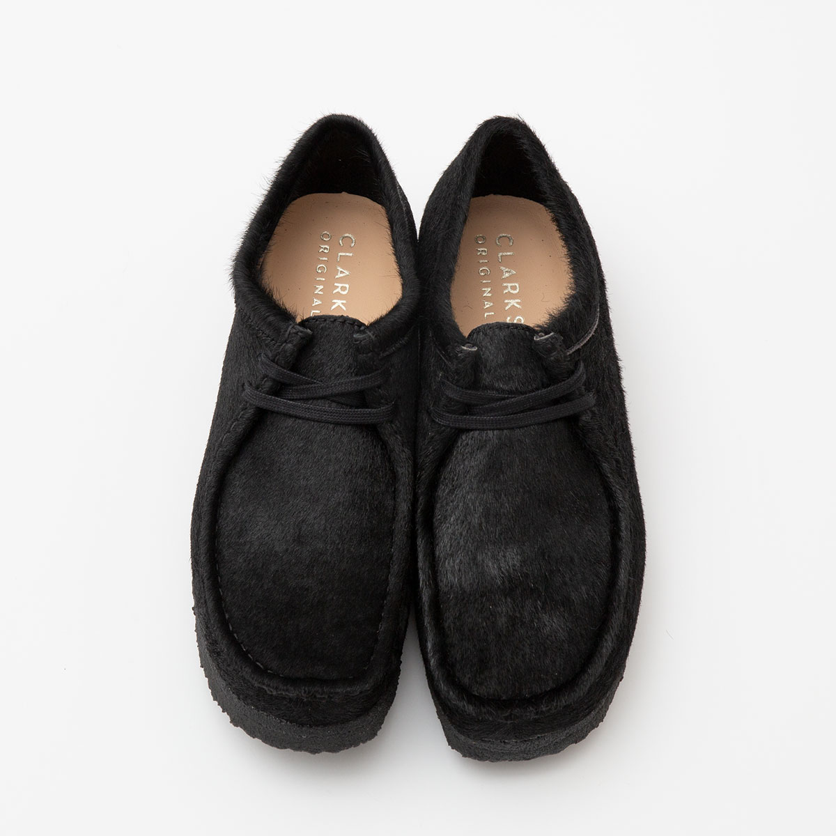 楽天市場】クラークス ワラビー ブラックヘアーオン Clarks Wallabee