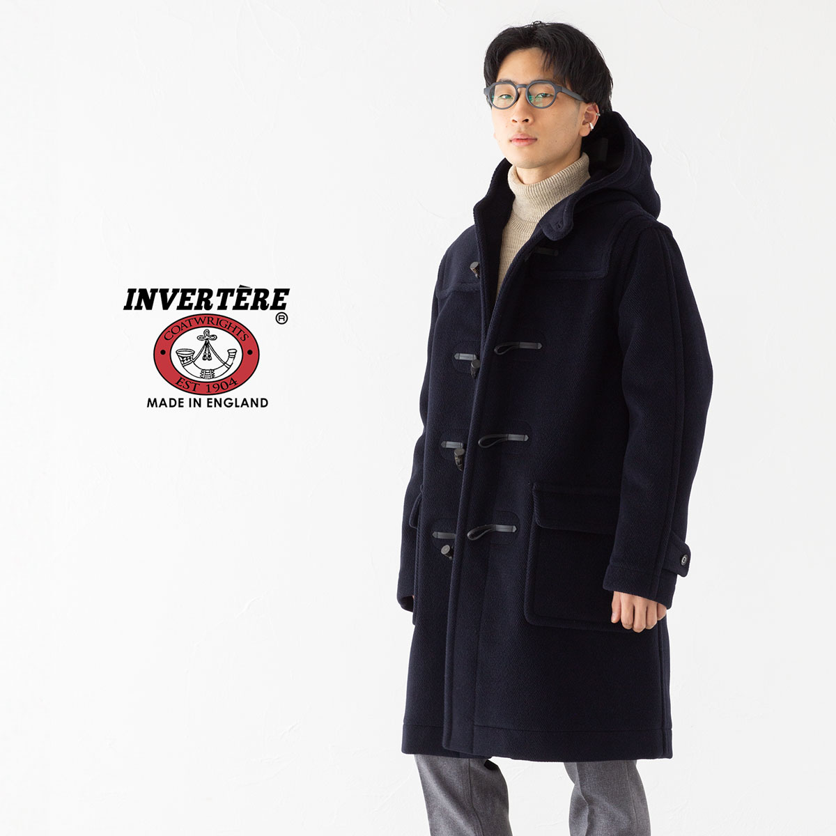 skywalker様用 インバーティア ダッフルコート ネイビー 40 L