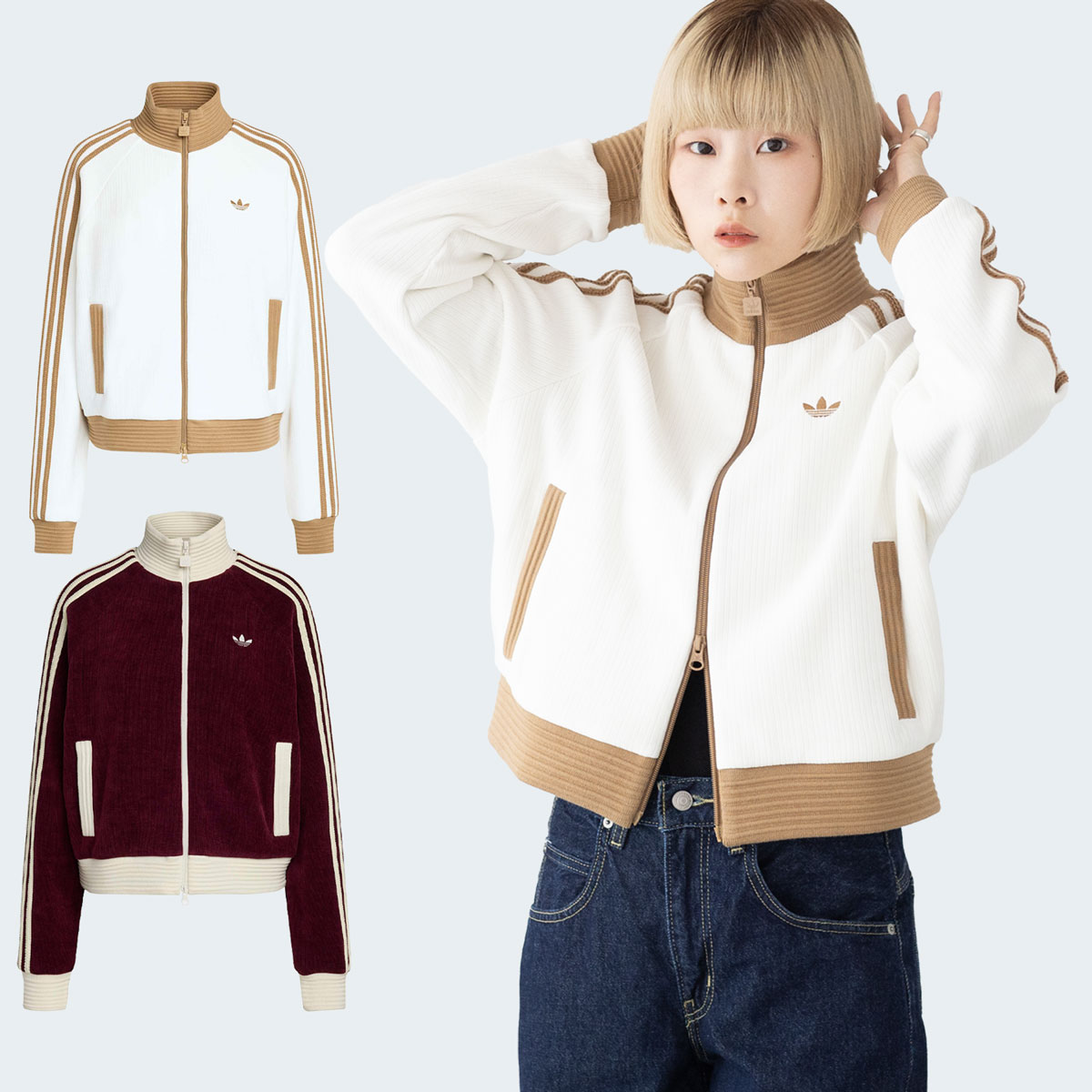 楽天市場】アディダス ジャージ ベロア ニット トラックトップ adidas