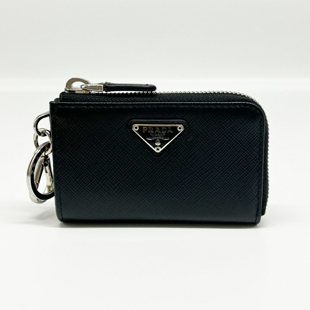 楽天市場】プラダ サフィアーノ トライアングルロゴ キーリング カード