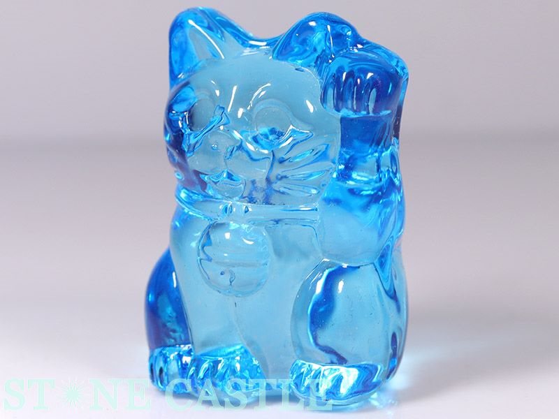 楽天市場】【彫刻置物】招き猫 クリスタルガラス (小) 各色