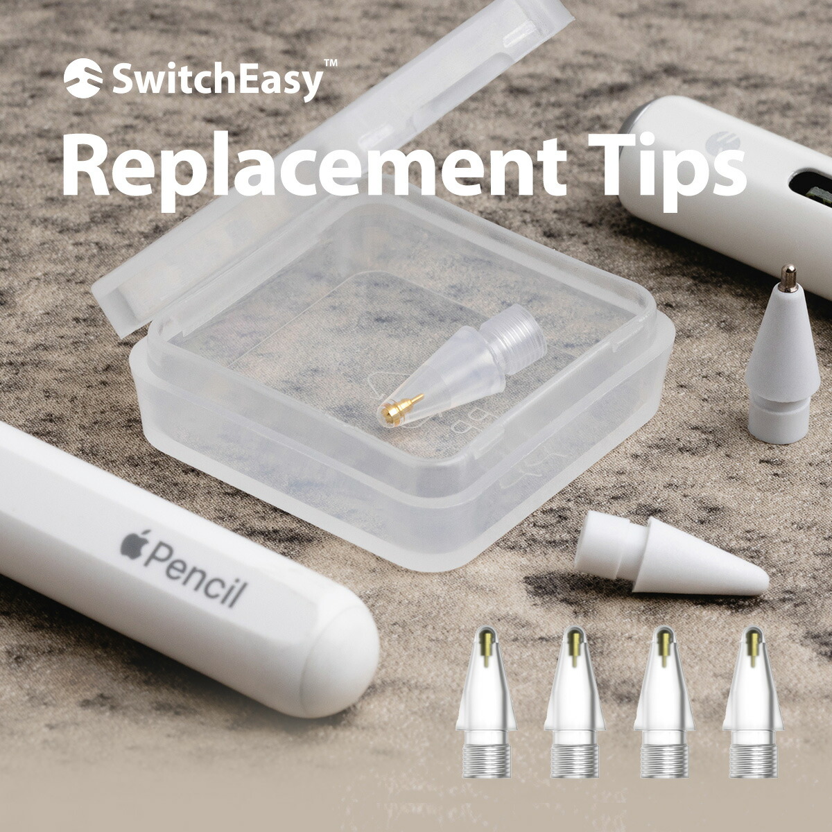 楽天市場】Apple Pencil ペン先 4個 セット Apple Pencilペン先 第2
