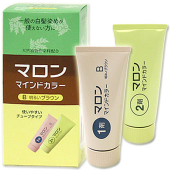 楽天市場】マロンマインドカラー B 明るいブラウン 低刺激白髪染め