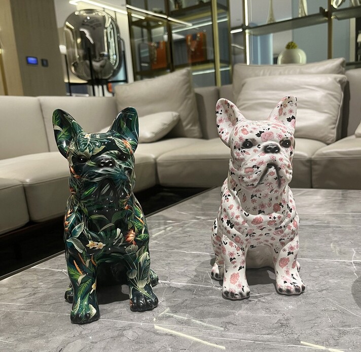 楽天市場】【インテリアアートブルドッグオブジェ】ポップアート風 犬