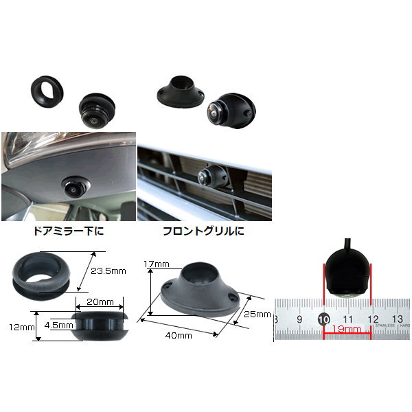 楽天市場】Bullcon ブルコン AV-FBC03R 広角度ミニボールカメラ サイド