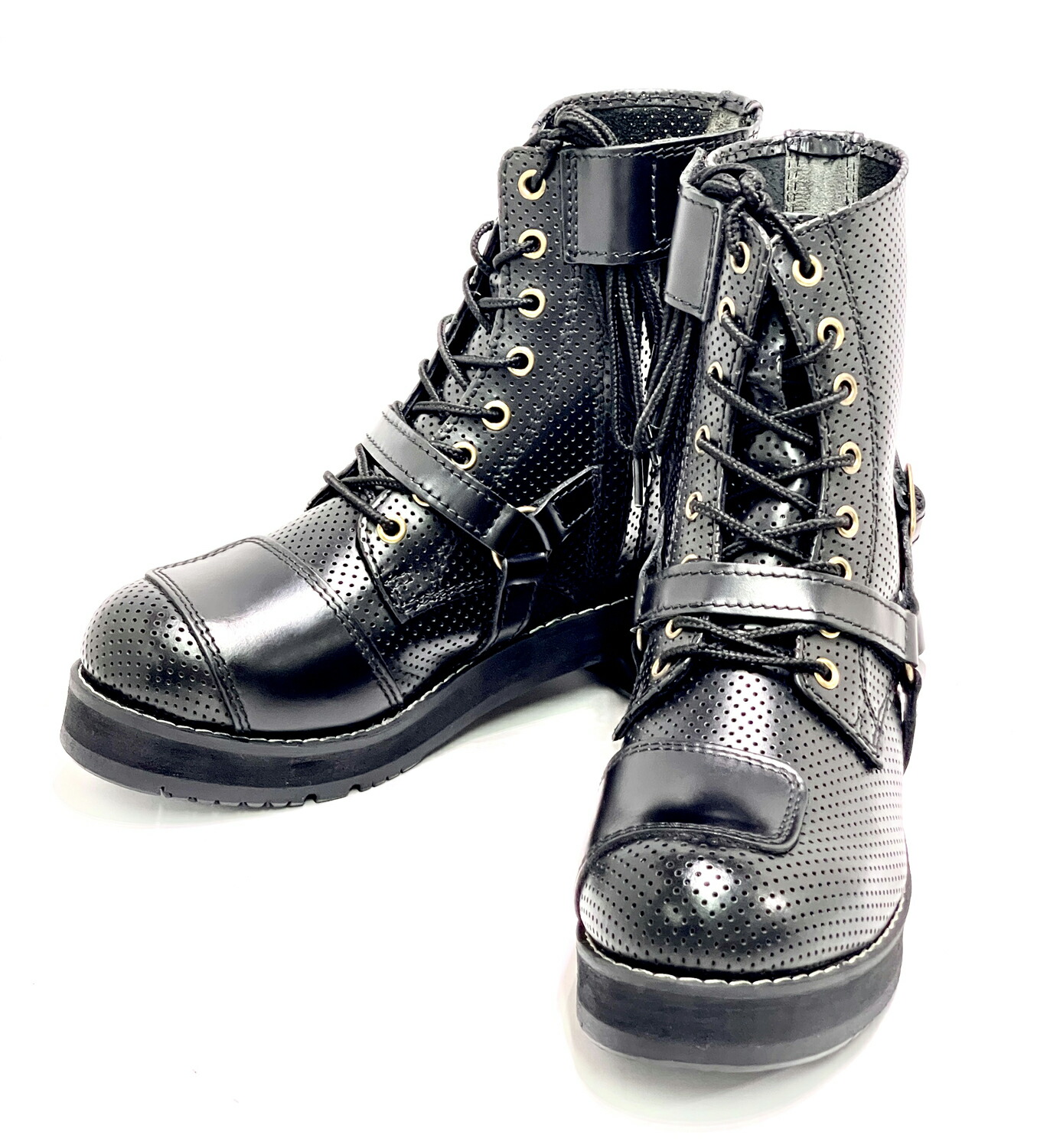 楽天市場】公式 【厚底】 ファルコン パンチングレザー 本革 バイク