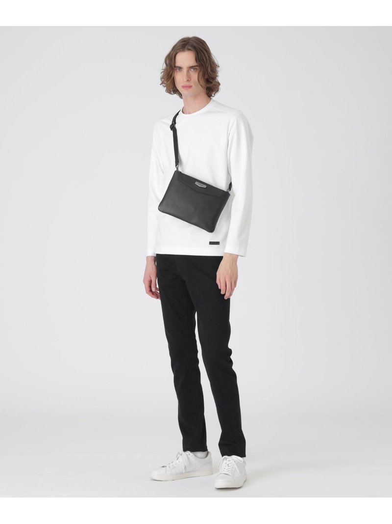 楽天市場】【SALE／41%OFF】エンボスシュリンクレザーサコッシュ BLACK