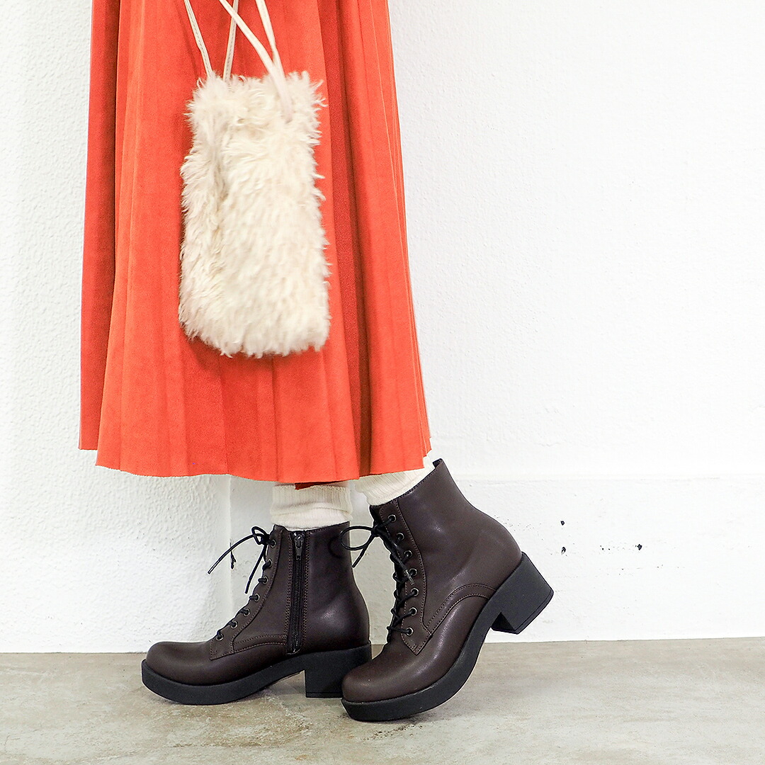 楽天市場】【公式】byあしながおじさん 厚底 レースアップブーツ 25aw