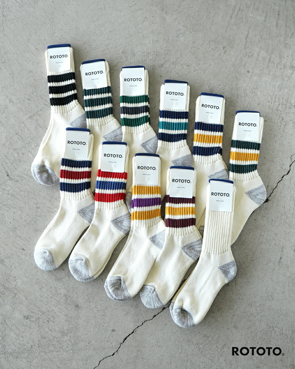 楽天市場】ロトト ROTOTO コース リブド オールドスクール クルー